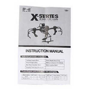 MJX X902 RC quadcopter spare parts todayrc toys listing English manual book