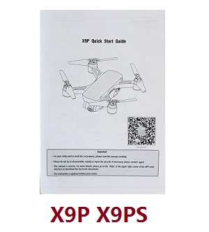 JJRC X9 X9P X9PS heron RC quadcopter drone spare parts todayrc toys listing English manual book (X9P X9PS)
