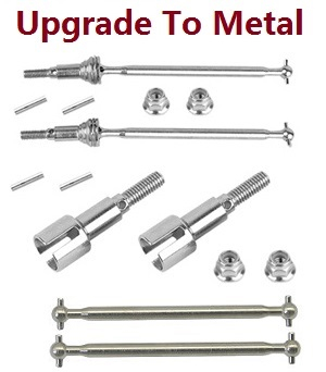 XLH Xinlehong Toys 9130 9135 9136 9137 9138 RC Car vehicle spare parts upgrade to metal dog bone + transmission cup + front CVD drive shaft set - Click Image to Close