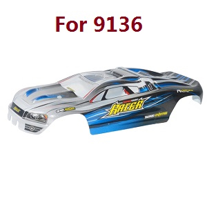 XLH Xinlehong Toys 9130 9135 9136 9137 9138 RC Car vehicle spare parts car shell Blue 36-sj03 (For 9136)