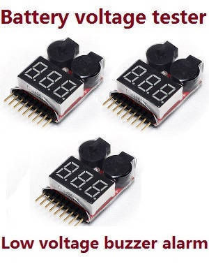 XLH Xinlehong Toys 9130 9135 9136 9137 9138 RC Car vehicle spare parts Lipo battery voltage tester low voltage buzzer alarm (1-8s) 3pcs