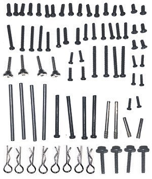 XLH Xinlehong Toys 9130 9135 9136 9137 9138 RC Car vehicle spare parts screws set + R shape buckle