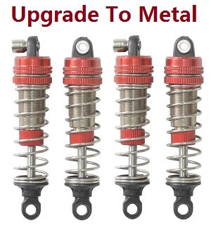 XLH Xinlehong Toys Q901 Q902 Q903 RC Car vehicle spare parts upgrade to metal shock absorbers Red - Click Image to Close