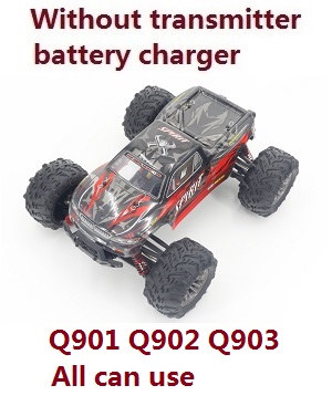 XLH Xinlehong Toys Q901 Q902 Q903 RC car without transmitter,battery,charger,etc. Black Red - Click Image to Close