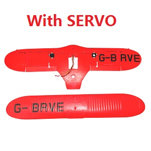 Wltoys XK A300 Beech D17S G-BRVE RC Airplanes Aircraft spare parts upper and lower main wing with SERVO Red