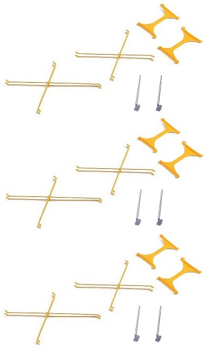 Wltoys XK A300 Beech D17S G-BRVE RC Airplanes Aircraft spare parts fixed support and decorative set for the main wing Yellow 3sets