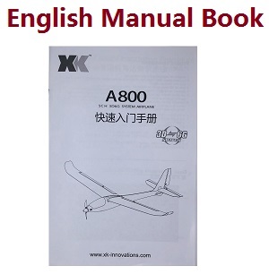 XK A800 RC Airplane Drone spare parts todayrc toys listing English manual book