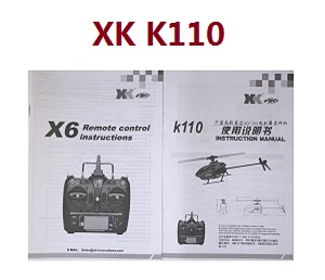 Wltoys WL XK K110 K110S RC helicopter spare parts todayrc toys listing English manual book (For K110) - Click Image to Close