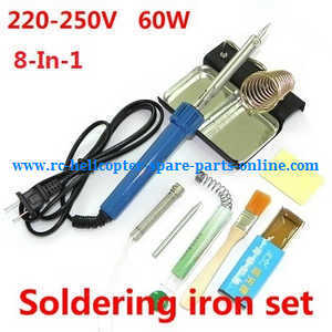 XK K120 RC helicopter spare parts todayrc toys listing 8-In-1 Voltage 220-250V 60W soldering iron set