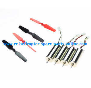 XK X100 quadcopter spare parts todayrc toys listing motor (2*Red-Black wire + 2*Black-White wire) + main blades set