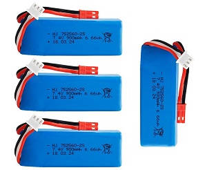 Wltoys XK X420 RC Airplanes Helicopter spare parts todayrc toys listing 7.4V 900mAh battery 4pcs