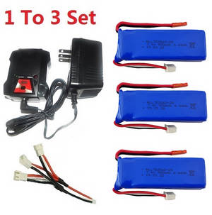 Wltoys XK X420 RC Airplanes Helicopter spare parts todayrc toys listing 1 to 3 charger set + 3*7.4V 900mAh battery set