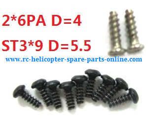 XK X500 X500-A quadcopter spare parts todayrc toys listing screws (2*6PA D=4 + ST3*9 D=5.5)