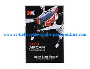 XK X500 X500-A quadcopter spare parts todayrc toys listing English manual book