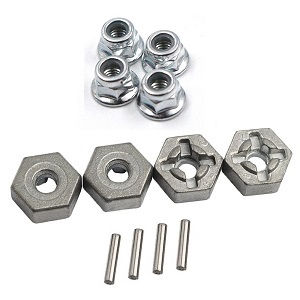 Xinlehong Toys 9125 XLH 9125 RC Car vehicle spare parts aluminum alloy wheel hub hex and M4 nuts