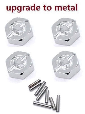 Xinlehong Toys 9125 XLH 9125 RC Car vehicle spare parts aluminum alloy wheel hub hex (Silver)