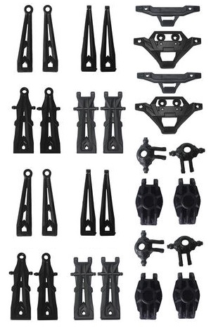 Xinlehong Toys 9125 XLH 9125 RC Car vehicle spare parts bumper block + swing arm + steering cup (Front + Rear) 2sets