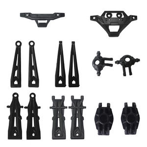Xinlehong Toys 9125 XLH 9125 RC Car vehicle spare parts bumper block + swing arm + steering cup (Front + Rear) - Click Image to Close