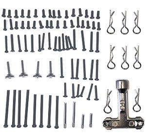 Xinlehong Toys 9125 XLH 9125 RC Car vehicle spare parts screws set + couple axle metal bar + tire wrench + R shape buckle