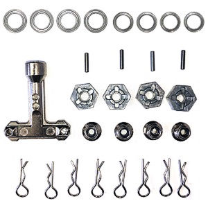 Xinlehong Toys 9125 XLH 9125 RC Car vehicle spare parts tire wrench + R shape buckle + bearings + hexagon wheels hub seat + M4 nuts