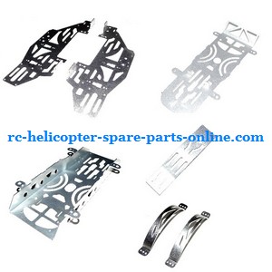 Attop toys Snow leopard YD-611 Black Fox YD-612 RC helicopter spare parts todayrc toys listing metal frame set (Silver)