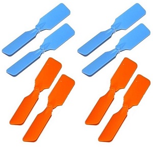 Attop toys Defender YD-911 YD-911C RC helicopter spare parts tail blade 8pcs Blue + Orange