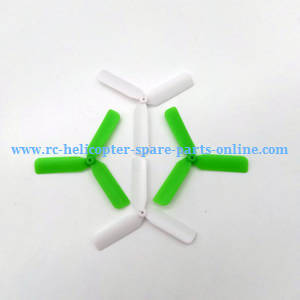 Yi Zhan X4 RC Quadcopter spare parts todayrc toys listing upgrade 3-leaf main blades (Green-White)