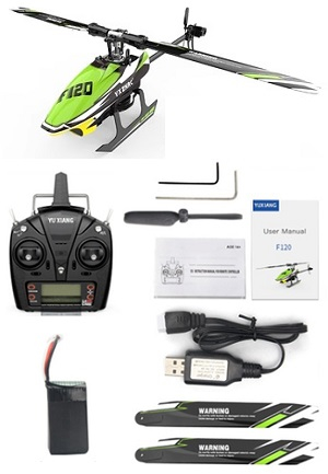 YXZNRC F120 Yu Xiang F120 RC Helicopter with 1 battery RTF Green