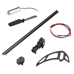 YXZNRC F120 Yu Xiang F120 RC Helicopter spare parts complete tail group assembly tail tube + tail motor deck + tail motor wire + tail motor + tail blade + tail decorative set