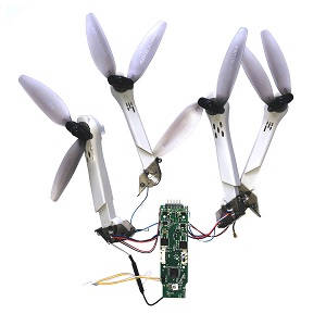 Syma X30 Z6 RC drone spare parts todayrc toys listing PCB board + side motor arms set + main blades (Assembled) Gray-White