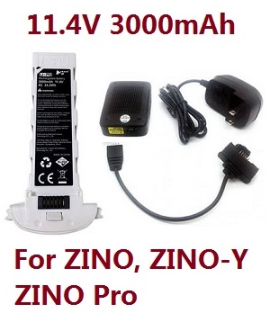 *** Today's deal *** Hubsan H117S ZINO,ZINO-Y,ZINO Pro,ZINO Pro + Plus RC Drone spare parts battery 11.4V 3000mAh White with charger set (for ZINO, ZINO-Y, ZINO Pro)