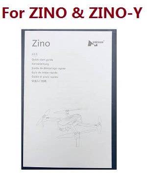 Hubsan H117S ZINO,ZINO-Y,ZINO Pro,ZINO Pro + Plus RC Drone Quadcopter spare parts todayrc toys listing English manual book (For ZINO & ZINO-Y)
