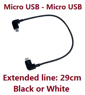 Hubsan ZINO 2+ plus RC drone spare parts todayrc toys listing 29cm extended line Micro USB plug